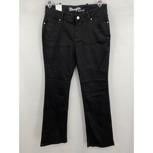 Wrangler Boot Cut Jeans Womens 13 x 34 Deep Dyed Black Denim Stretch Western‎